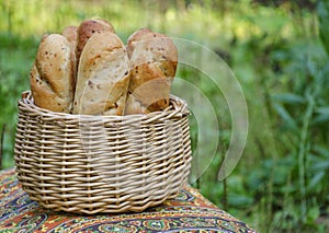Baguette with onion