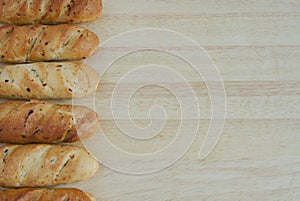 Baguette with onion