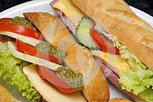 Baguette sandwiches