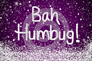 Bah Humbug Purple Christmas Message