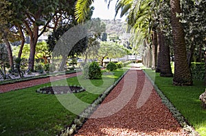 Baha'i garden in Haifa, Israel.