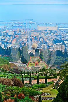 Baha`i Gardens, also the Terraces of the Baha`i Faith, the Hanging Gardens of Haifa photo