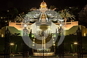 Bahai Garden in the night