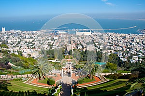 Bahai Gardens. Haifa. Israel.