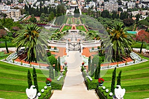 Bahai Gardens in Haifa Israel.