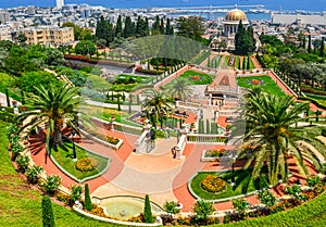 Bahai Gardens in Haifa Israel.