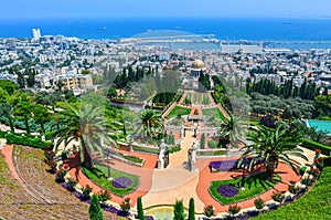 Bahai Gardens in Haifa Israel.