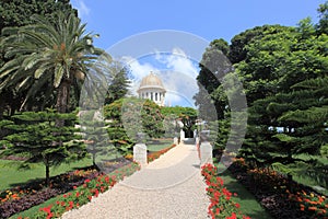 Bahai Gardens with Shrine of the Bab, Haifa photo