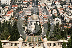 Bahai gardens on the slopes, Carmel Mountain, Haifa city a photo