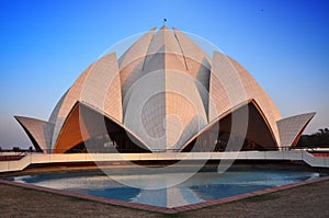 Bahai lotus temple , New Delhi, India photo