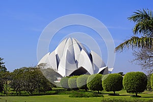 Bahai Lotus Temple. Place of worship for Bahai Community in Delhi, India.