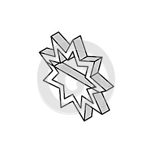 bahai religion isometric icon vector illustration