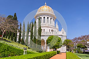 The Bahai temple and the Bahai gardens in Haifa, Israel