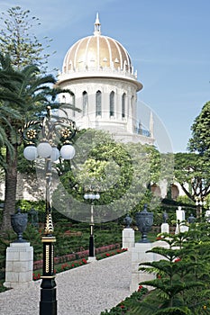 Bahai temple at the city of haifa, israel