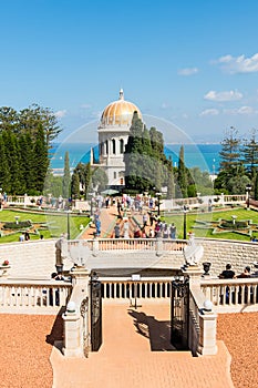 Bahai temple and gardens in Haifa, Israel