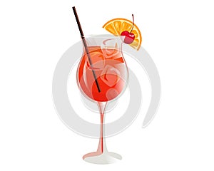 Bahama Mama cocktail. Summer alcoholic drink .