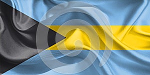 Bahamas Flag. Flag of Bahamas. Waving Bahamas Flags