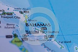 The Bahamas on map
