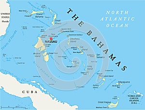 The Bahamas Political Map