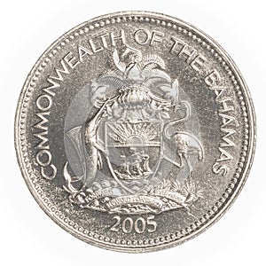 25 bahamian cent coin