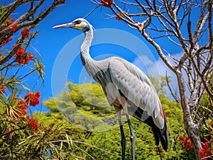 Bahamian Crane in a Tree