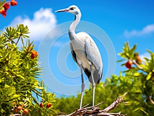 Bahamian Crane in a Tree