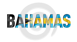 Bahamian flag text font