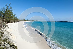 Bahamian Uninhabited Island Beach Waves