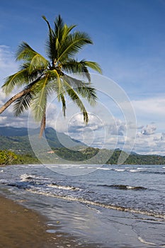 Bahia Ballena beach, popular beautiful beache at pacific coast