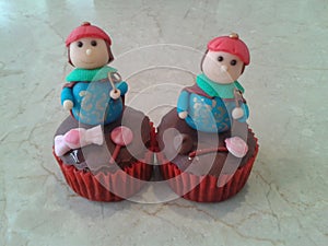 Bahia candomble religion Cosme and Damiao foundant cupcakes