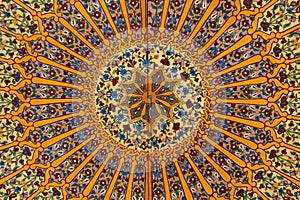 Bahia Palace ceiling in Marakesh Morocco