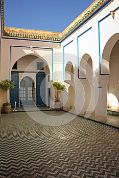 Bahia Palace. inner yard. Marrakesh . Morocco