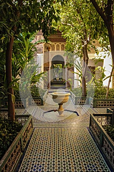 Bahia Palace. inner yard. Marrakesh . Morocco