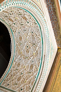 Bahia Palace Marrakesh stucco