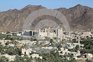 Bahla Fort and Al Hajar Mountains, Oman photo