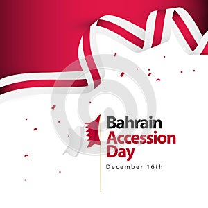 Bahrain Accession Day Vector Template Design Illustration