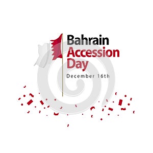 Bahrain Accession Day Vector Template Design Illustration