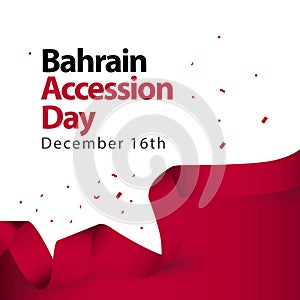 Bahrain Accession Day Vector Template Design Illustration