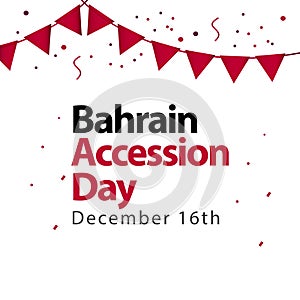 Bahrain Accession Day Vector Template Design Illustration