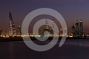 Bahrain cityscape in the night