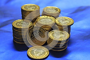 Bahrain coins stack