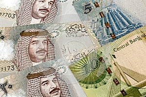 Bahrain Currency Close Up