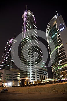 Bahrain Financial Harbour at Night, Bahrain