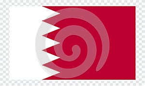 Bahrain Flag . flat original color illustration isolated on white background.