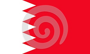 Bahrain flag white-red.