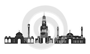 Bahrain logo. Isolated Bahrain  architecture on white background