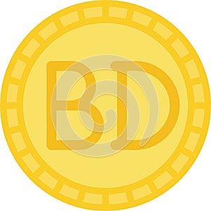 Bahraini dinar coin icon, currency of Bahrain