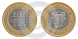 100 Bahraini dinar coin photo