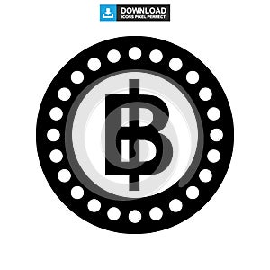 Baht currency icon or logo isolated sign symbol vector illustration