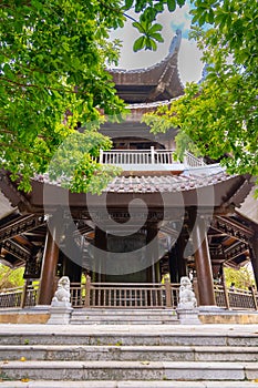 Bai Dinh Buddhist temple in Ning Binh Vietnam filled with architectural marvels of statues